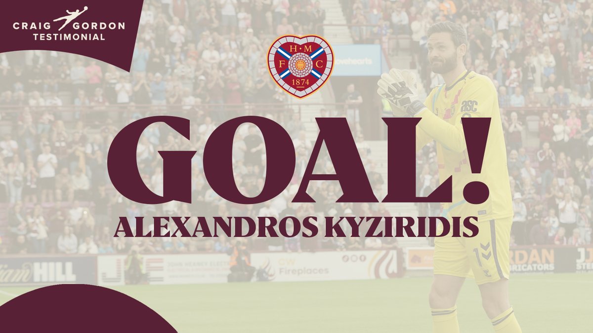 Craig Gordon Testimonial (@cgtestimonial) on Twitter photo And it's three for <a href="/JamTarts/">Heart of Midlothian FC</a> as Alexandros Kyziridis gets in on the act!
Heart of Midlothian 3-0 Sunderland And it's three for <a href="/JamTarts/">Heart of Midlothian FC</a> as Alexandros Kyziridis gets in on the act!
Heart of Midlothian 3-0 Sunderland