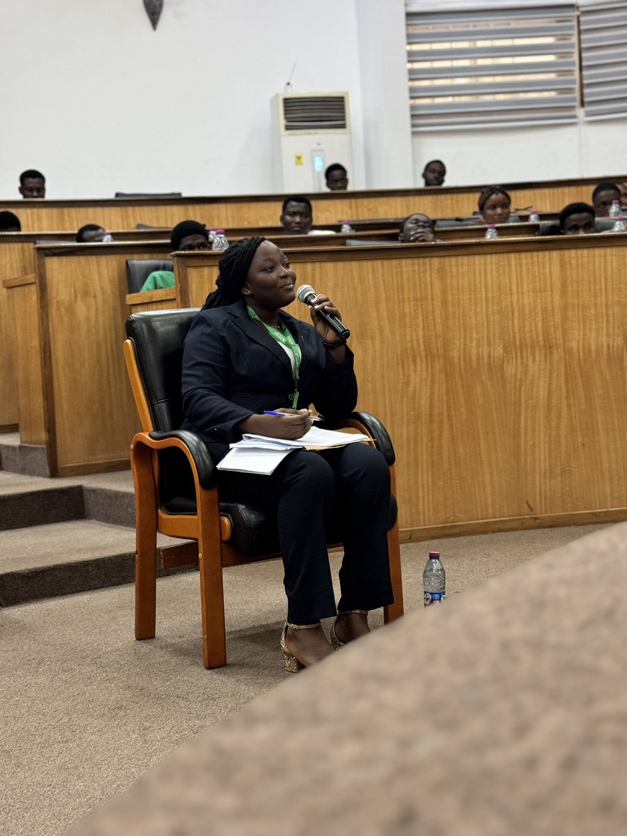 theknustgazette's tweet image. โผ๏ธAn Official Information โผ๏ธ
Seated before the vetting panel with grace and determination is Miss Kekeli Woelinam, vying for the high office of KNUST SRC General Secretary. A voice of clarity, purpose, and service ready to lead with excellence and heart.
#TheKnustGazetteReportโฆ
