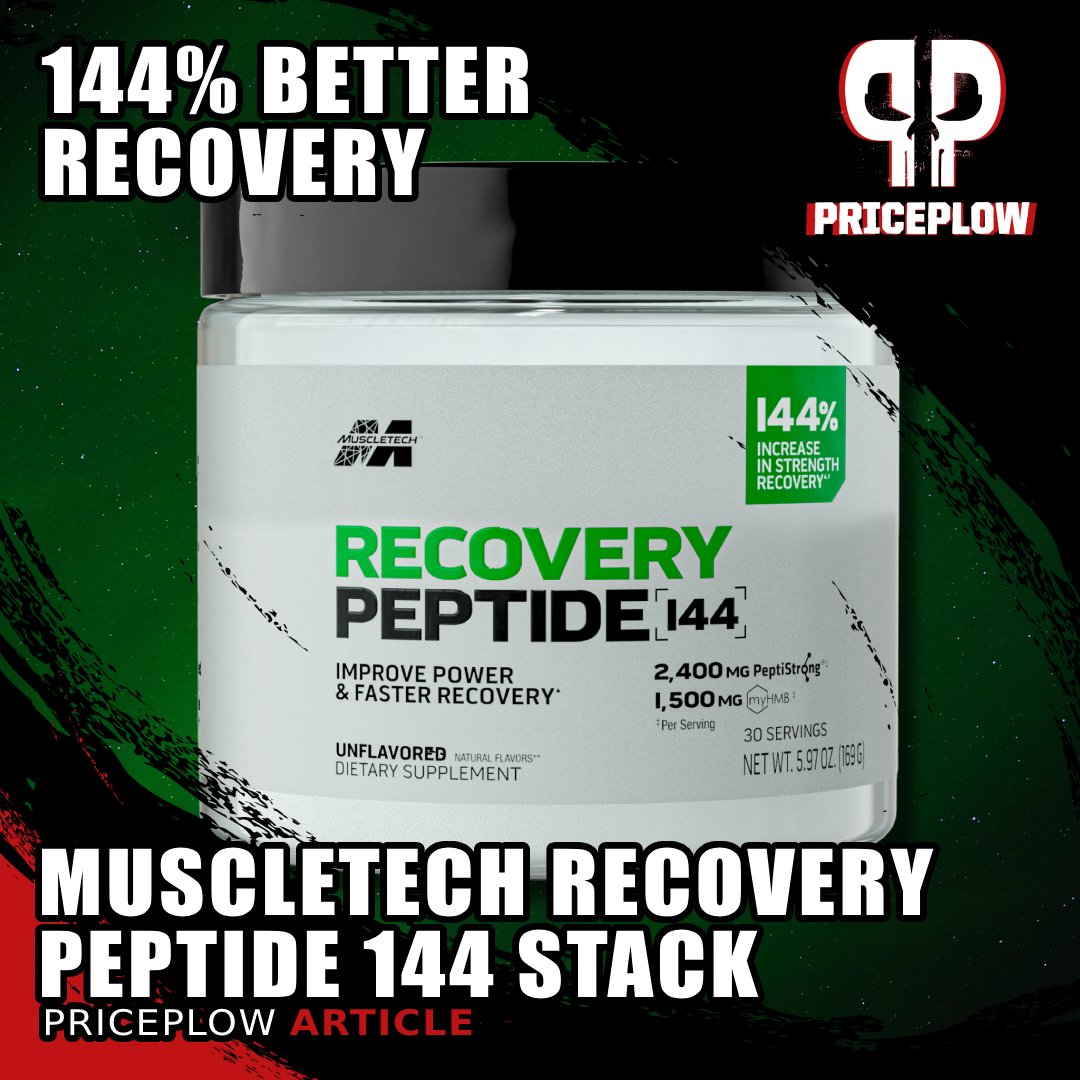 PricePlow's tweet image. blog.priceplow.com/supplement-new…
The @MuscleTech Recovery Peptide 144 features PeptiStrong™ peptides that boost strength recovery by 144% and cut muscle fatigue by 47%. Plus myHMB® for anti-catabolic support and myostatin suppression. Complete your peptide stack!
@team_myHMB