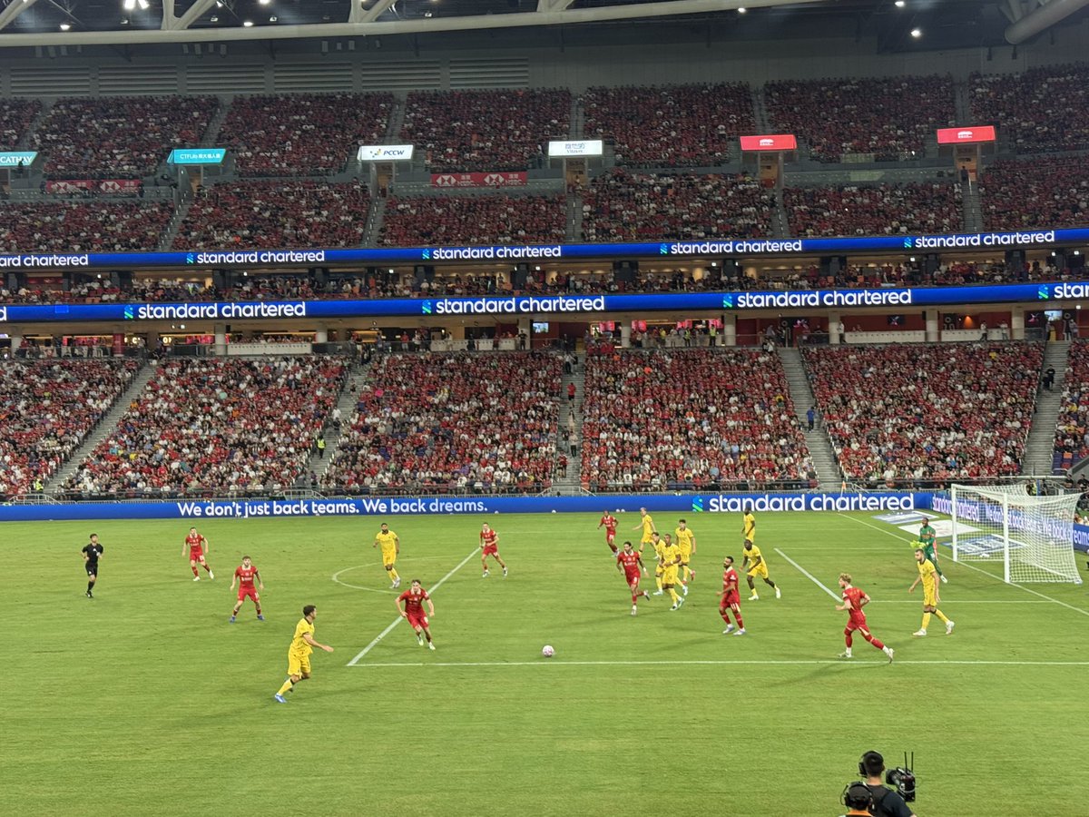 YiMaTweets's tweet image. Watched the soccer game Liverpool FC versus AC Milan today in Hong Kong’s new stadium. Completely full with 50,000 people. Amazing atmosphere and experience!