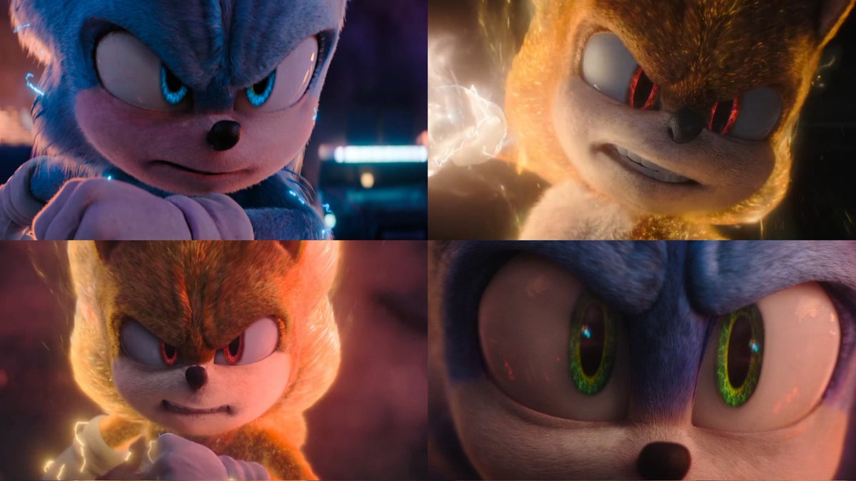 sonicspride's tweet image. the differences in how they look at one another