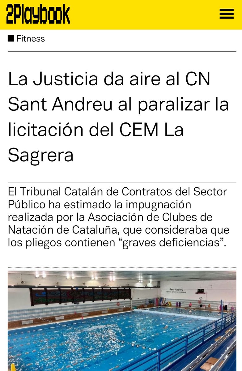 LibertoMSO's tweet image. El Ayuntamiento de Barcelona en linea de obtener un record imbatible de sentencias incumplidas.
En VOX hemos pedido que se atienda a las entidades del barrio y que se mantenga la piscina de Can Fabra.
Esperemos que en este caso se haga caso a la justicia y al sentido común.