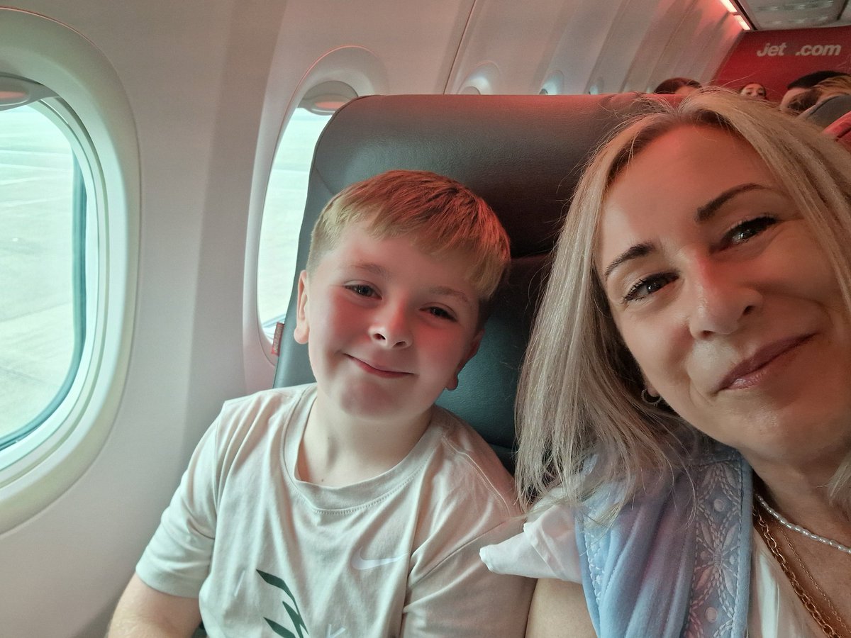 HazelLyon16's tweet image. Despite a 90 min delay, Paphos I&apos;m on my way or I will be! Me and my first born Zachary (grandchild)