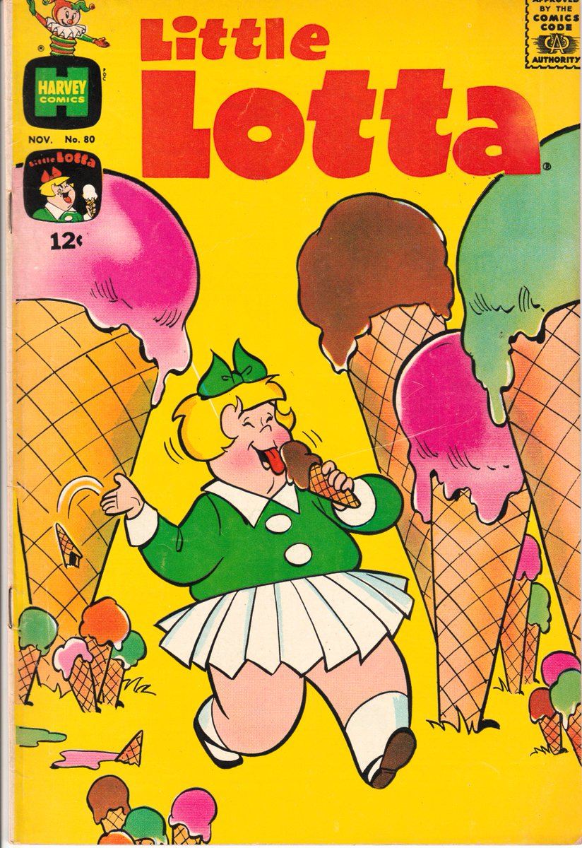 odhurt's tweet image. Harvey Comics Little Lotta with a tasty way to stay cool.