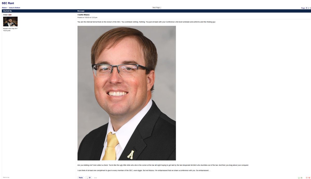 BoardGeniuses's tweet image. This #LSU fan thinks that #Mizzou is the internal hemorrhoid on the rectum of the #SEC.