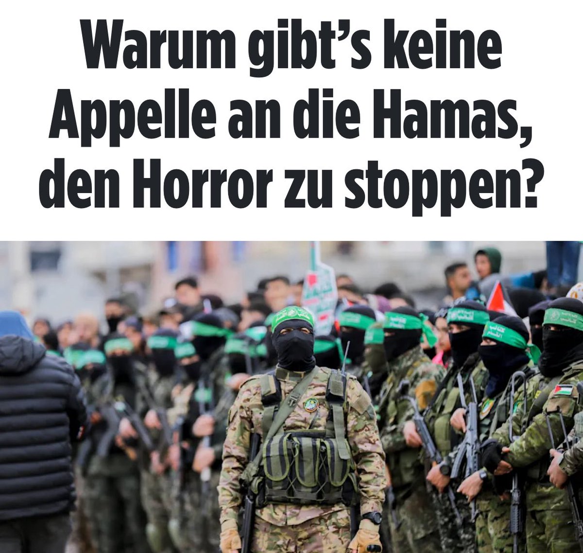 faehigzudenken's tweet image. Tja, warum appelliert man nicht an die Hamas, den Krieg zu beenden?
Warum will kein arabisches Land palästinensische Flüchtlinge aufnehmen?
m.bild.de/politik/inland…