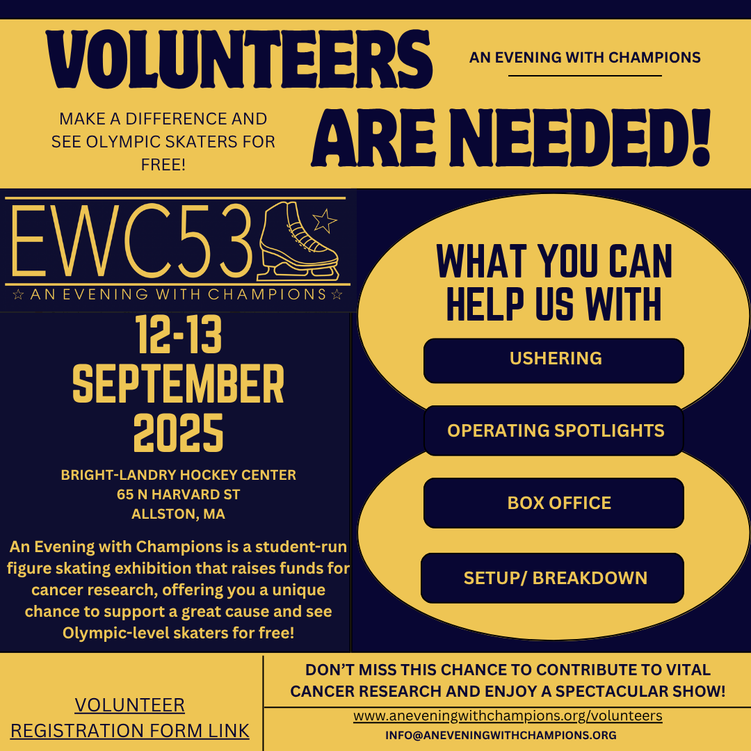 Want to see EWC 53 for free? Volunteer with us! 🌟

aneveningwithchampions.org/volunteers.html