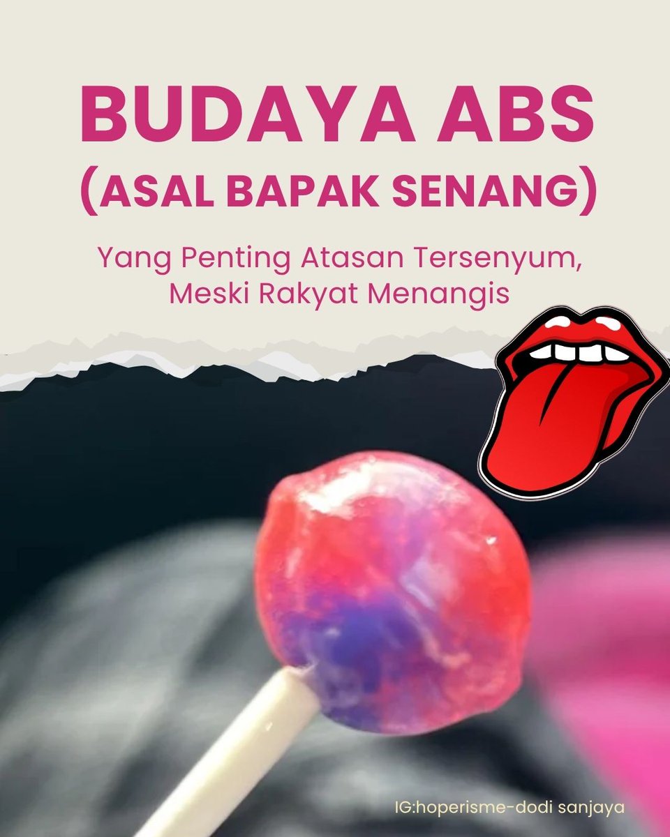 BPS bilang angka kemiskinan turun. Tapi kenapa rakyat nggak merasa hidupnya membaik?
Apakah ini data... atau hanya sekadar ABS. Yuk lihat grafis ini. Pahami bagaimana budaya ABS bekerja… dan siapa yang akhirnya dirugikan?Selengkapnya 
instagram.com/p/DMk5i8uvmjm/… #abs