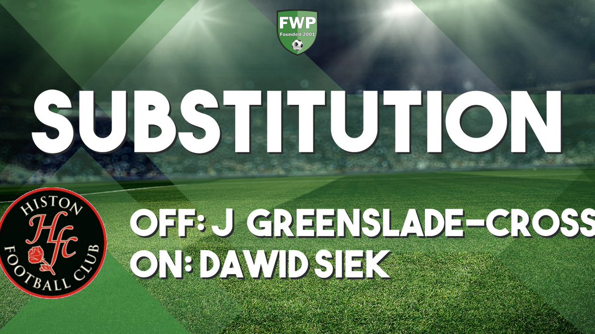 HistonFC's tweet image. SUB: Dawid Siek replaced Joe Greenslade-Cross (90') fwp.co/fpG5yg