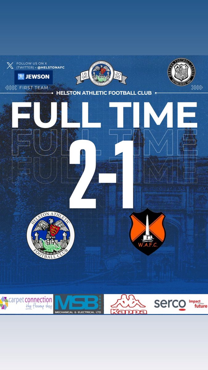 Helston Athletic FC (@helstonafc) on Twitter photo <a href="/Wellington_AFC/">Wellington AFC</a> <a href="/swsportsnews/">South West Sports News</a> Helston 2-1 <a href="/Wellington_AFC/">Wellington AFC</a>
Thatβs full time.
Att: 210
<a href="/swsportsnews/">South West Sports News</a> <a href="/Wellington_AFC/">Wellington AFC</a> <a href="/swsportsnews/">South West Sports News</a> Helston 2-1 <a href="/Wellington_AFC/">Wellington AFC</a>
Thatβs full time.
Att: 210
<a href="/swsportsnews/">South West Sports News</a>