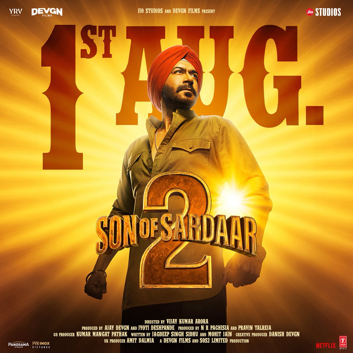DkG (@dineshgarg__) on Twitter photo SON OF SARDAAR2 1st August SON OF SARDAAR2 1st August