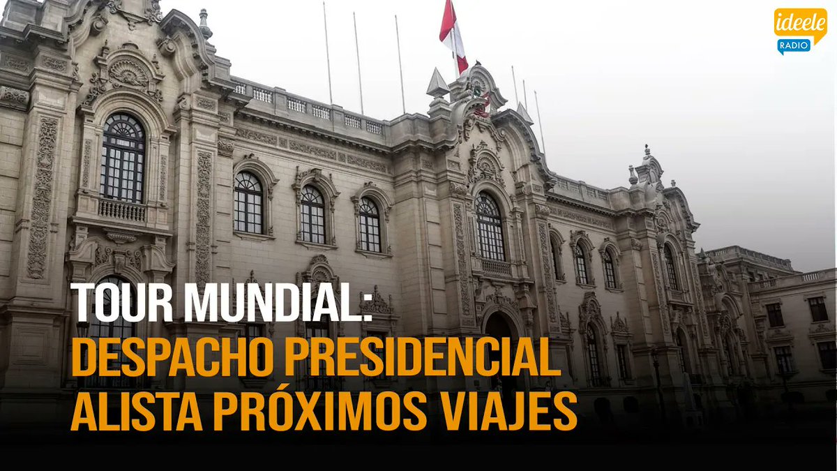 ideeleradio's tweet image. 🔴 EXCLUSIVO [19-07-2025] | #PalacioDeGobierno prepara un tour mundial para los próximos meses que incluyen no solo países de la región, sino también de #Europa, #EEUU, #China y #Japón. Para ello el #Ejecutivo ha abierto una convocatoria para el agenciamiento de boletos aéreos…