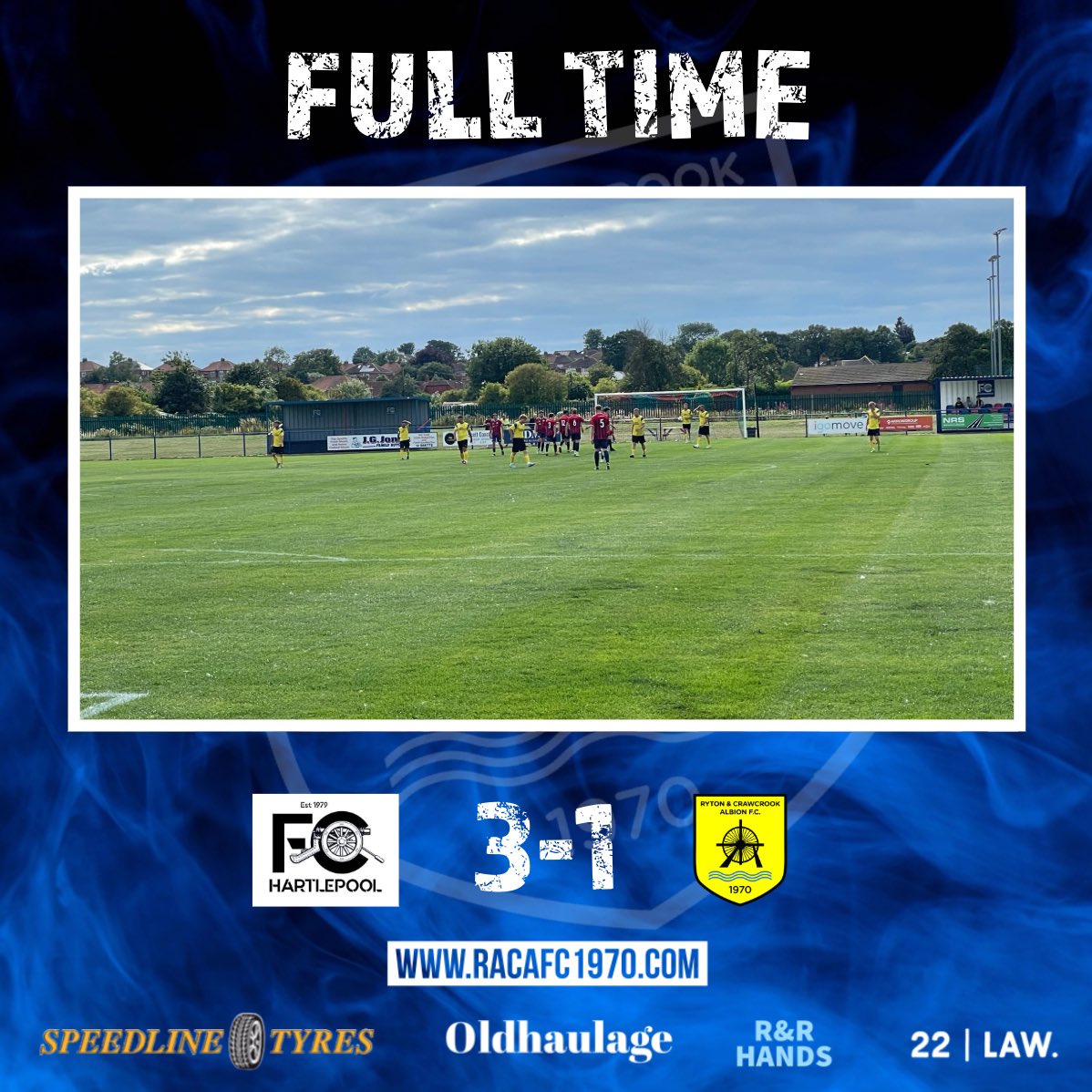 RACAFC1970's tweet image. FULL TIME!
Albion let a goal lead slip to lose 3-1 at FC Hartlepool on the opening day of the season.
FCH 3-1 RACA
#RACA🔵⚫️