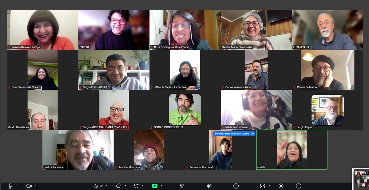 Con la participación de vocerxs de Arica, Iquique, Antofagasta, La Serena, San Antonio, RM, Rancagua, Talca, Concepción, Temuco y Magallanes, se realizó hoy temprano el Consejo Nacional de la Coordinadora #NOmasAFP, planificando las actividades q se vienen
📣
Ya Informaremos💪🏼‼️