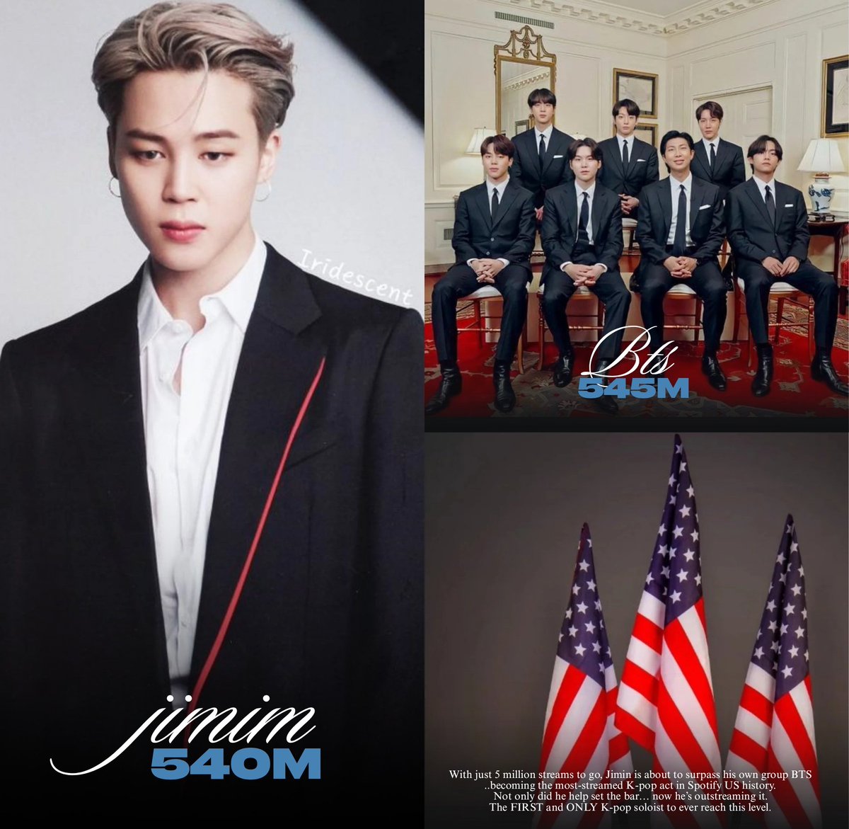 jimin_lil_baby's tweet image. #Jimin has officially surpassed 540 Million streams on Spotify US ๐บ๐ธ.
With just 5 million streams remaining, heโs set to surpass his own biggest band BTSโs and become the most-streamed K-pop act in Spotify US history.
Additionally, Jimin remains the FIRST and ONLY K-popโฆ