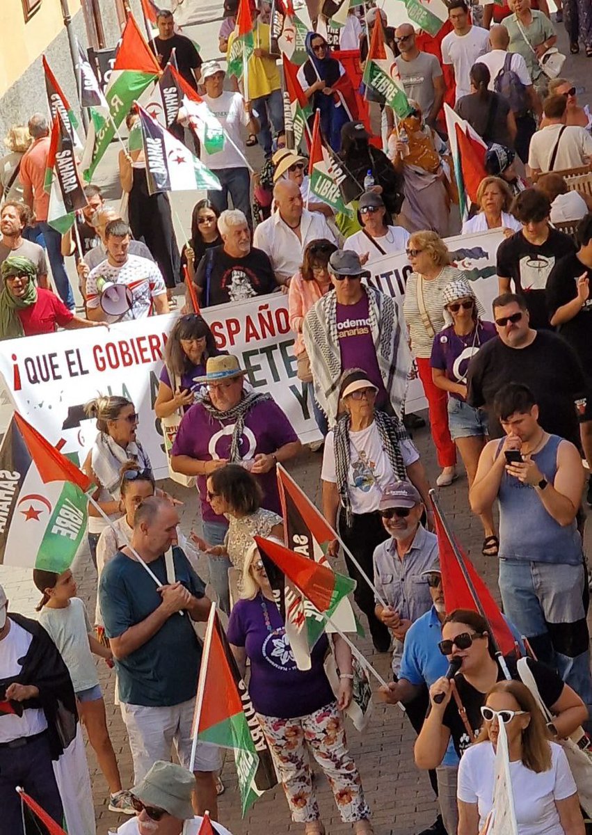 AnticapiCanaria's tweet image. El sábado 26 de julio nos hemos manifestado en Tenerife apoyando al pueblo saharaui, convocó @CEASsahara Canarias.
Exijamos al gobierno que garantice la autodeterminación del pueblo saharaui, a casi 50 años de los Acuerdos de Madrid de 14/11/1975 de la venta del Sáhara.
🇪🇭 🇪🇭