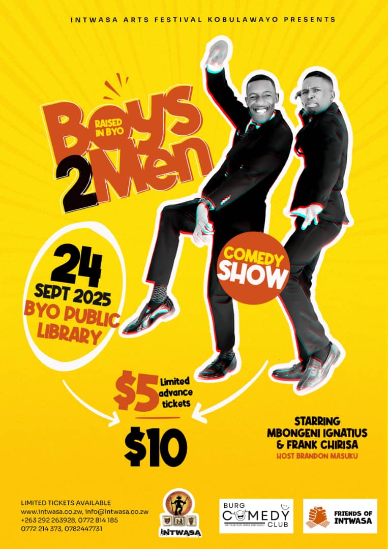 MbuleloMpofu's tweet image. #BulawayoStandUp! Comedy will be at this year's @intwasa with @fchirisacomedy, Mbongeni Ignatius, & Brandon Masuku crackin' ribs. S/o to @RaisedonB, the "Friends of Intwasa" and the rest of the organisers for givin' comics a chance! #Intwasa25