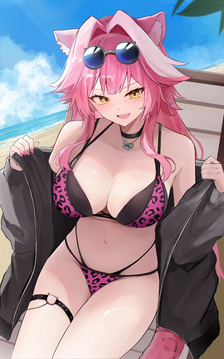 Shuuzo4's tweet image. Raora swimsuit 🩷
 #RaorArt