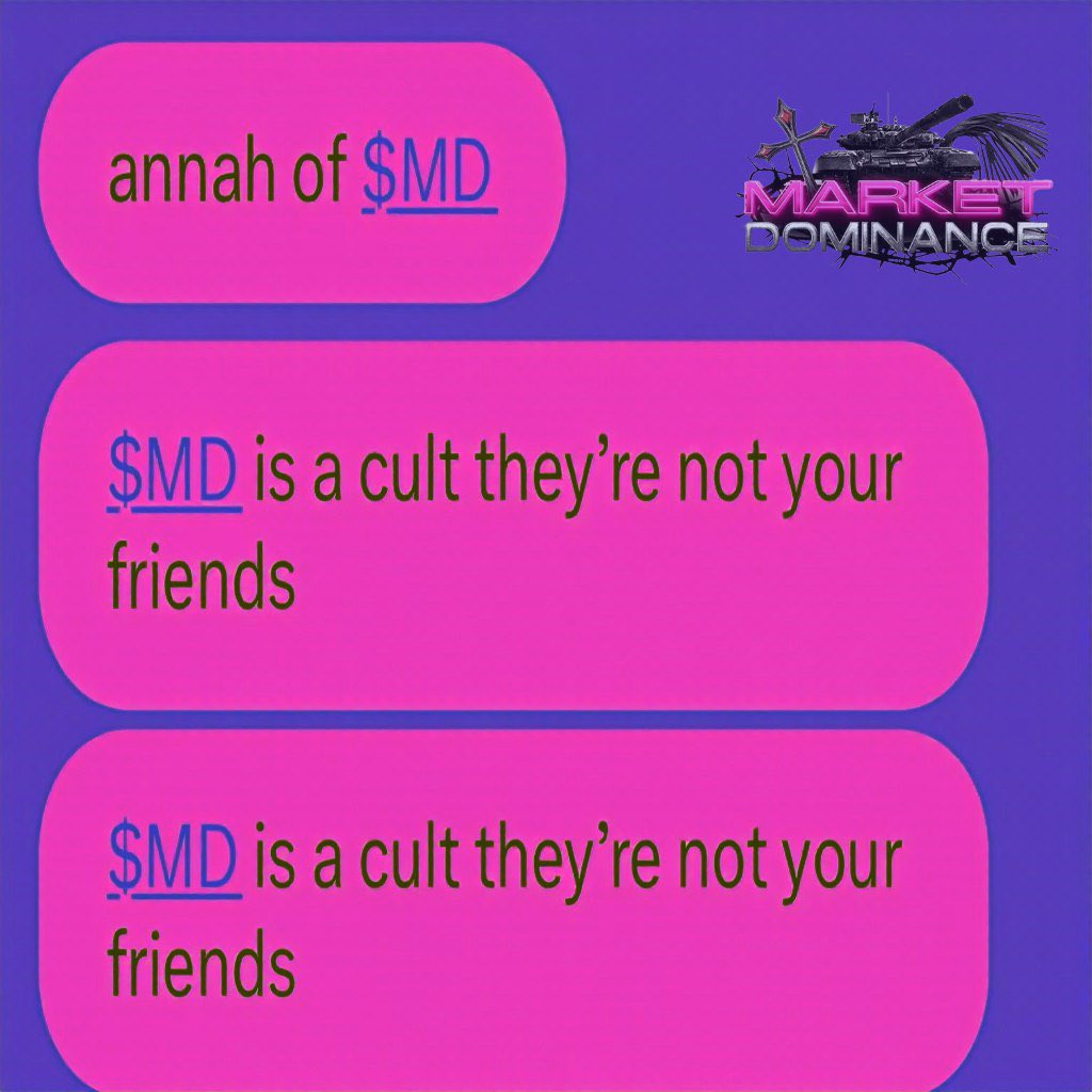annah0x's tweet image. annah of $MD
$MD is a cult they’re not your friends
$MD is a cult they’re not your friends