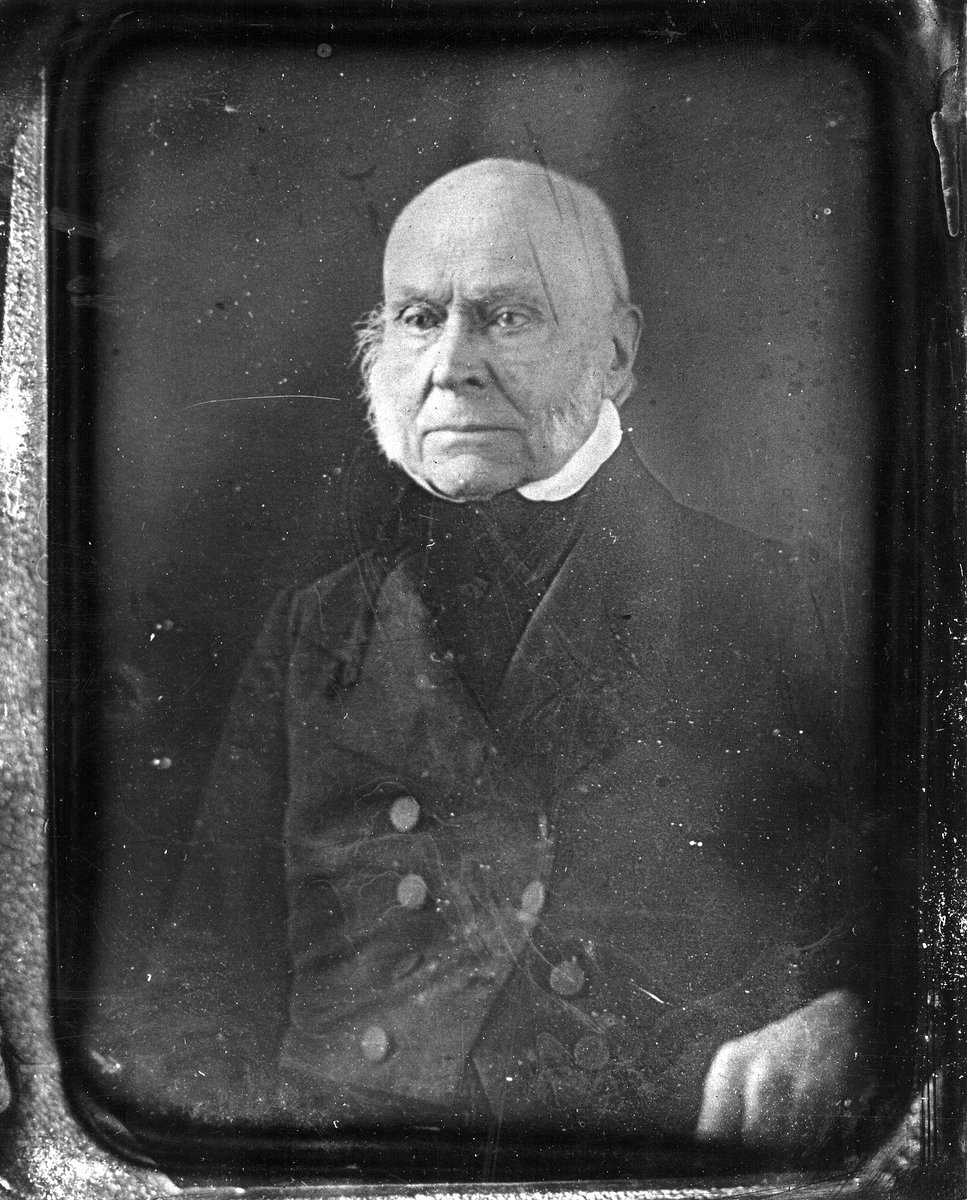 John Quincy Adams, photographed c. 1840s. He is the earliest-serving U.S. president ever to be photographed (having served 1825-1829).