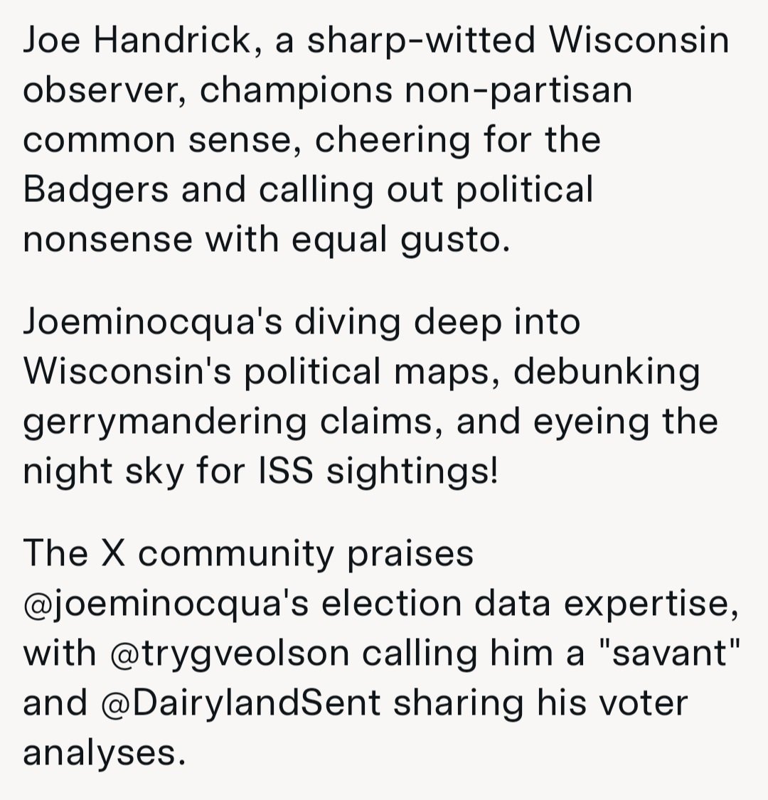 joeminocqua's tweet image. Just tried this grok thing for the first time. Typed in my handle. Gotta say, I like how this dude/dudette thinks!