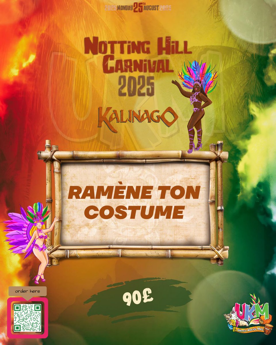 KreyolMas's tweet image. C'est nouveau cette année
Cette option t'offre les mêmes avantages qu'un pack classique mais en défilant avec ton propre costume 🎉
Rendez-vous sur Playmas pour les détails 👇🏿
unitedkreyolmas.playmas.app/events/carnava…
#NHC2025
#NottingHillCarnival2025