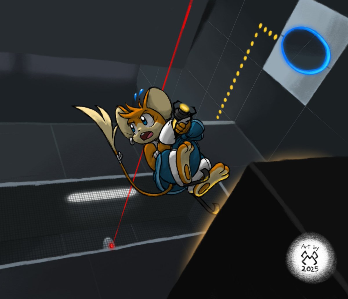 malamiteltd's tweet image. Vale became a lab rat! It's tough work, but there's cake when it's all over... #Portal