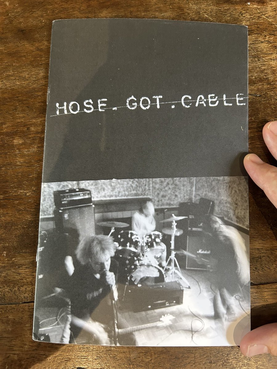 claymcleod's tweet image. In high school I caught local post-punk band hose.got.cable open for Avail and it sorta felt like my life changed forever. I just found this zine from Rooster Cow Records, including a live recording from 1995, and it’s really taking me back.