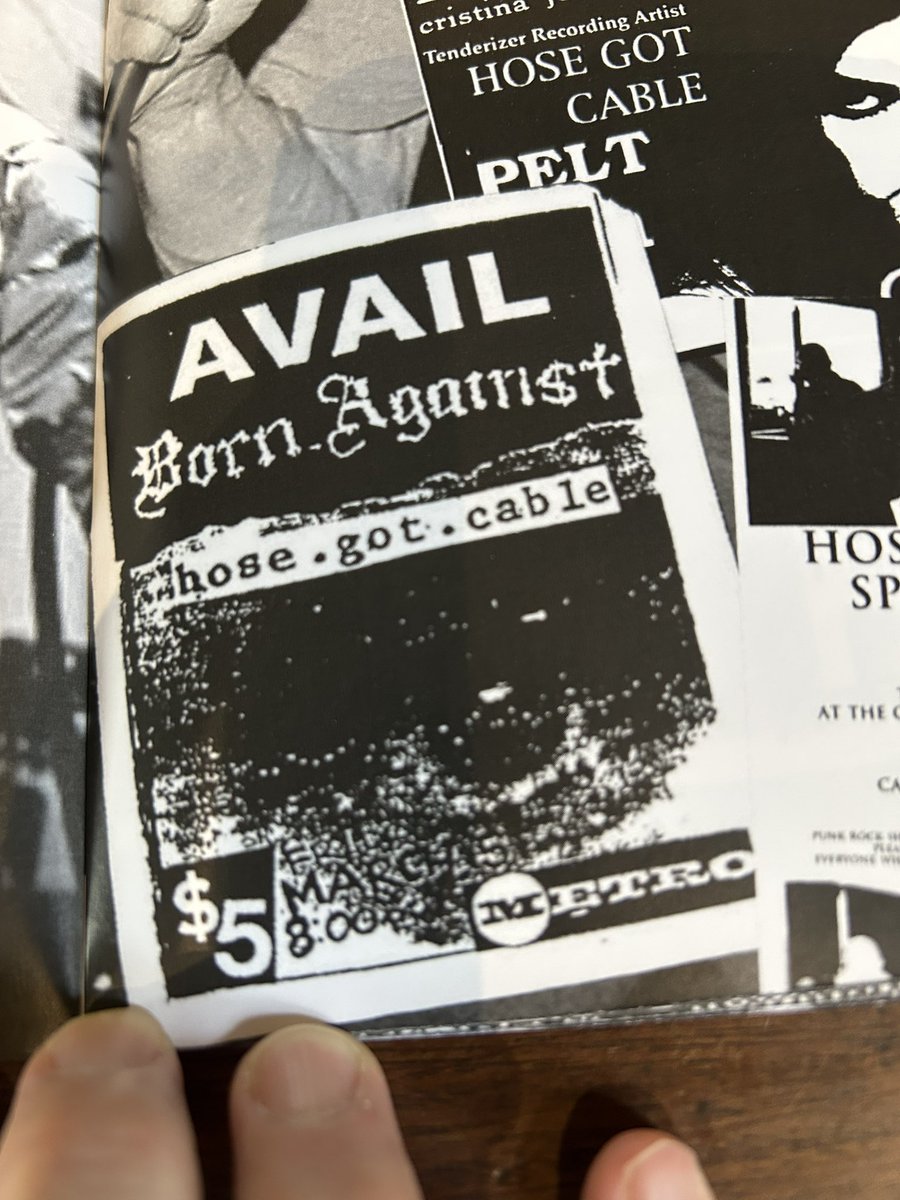 claymcleod's tweet image. In high school I caught local post-punk band hose.got.cable open for Avail and it sorta felt like my life changed forever. I just found this zine from Rooster Cow Records, including a live recording from 1995, and it’s really taking me back.