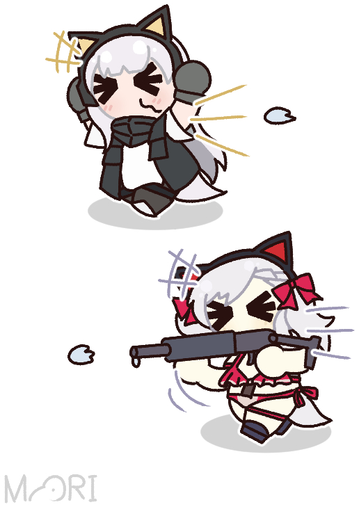 morikoa3's tweet image. [Doggo comics] Water gun

#소녀전선2망명 #GirlsFrontline2Exilium #ドールズフロントライン2