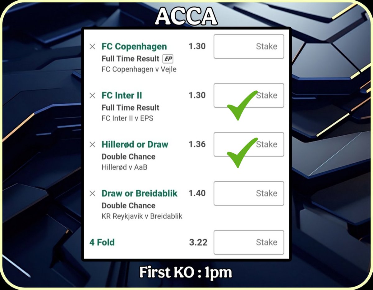 TomWhiteTips's tweet image. First two are in ✅

Copenhagen next......