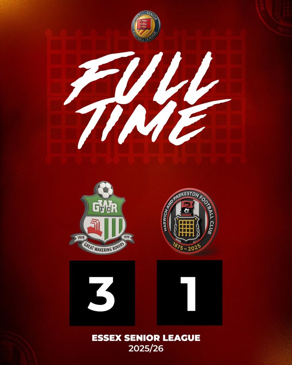 OfficialHarwich's tweet image. Opening day defeat on the road in our ESL campaign.
@GWRovers are a cracking side 👏
We now look forward to Tuesday night in our 1st home game of the season vs Halstead Town Football Club