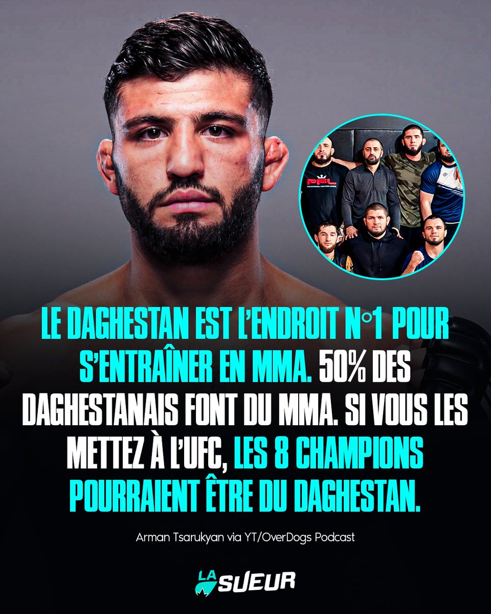 Arman Tsarukyan affirme que le Daghestan est, sans aucun doute, le pays du MMA. 🦅🇷🇺