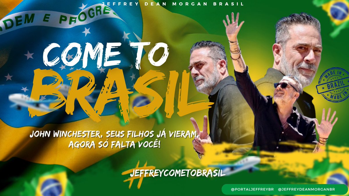 PortalJeffreyBR's tweet image. 🚨 O MOMENTO É AGORA! 🚨
Estamos oficialmente dando início à campanha #JeffreyComeToBrasil, um movimento feito por fãs e para fãs com um único objetivo: ver Jeffrey Dean Morgan em solo brasileiro, e de preferência no evento da CCXP; Road to Hell! 🇧🇷🔥
Vamos mostrar o que só o…
