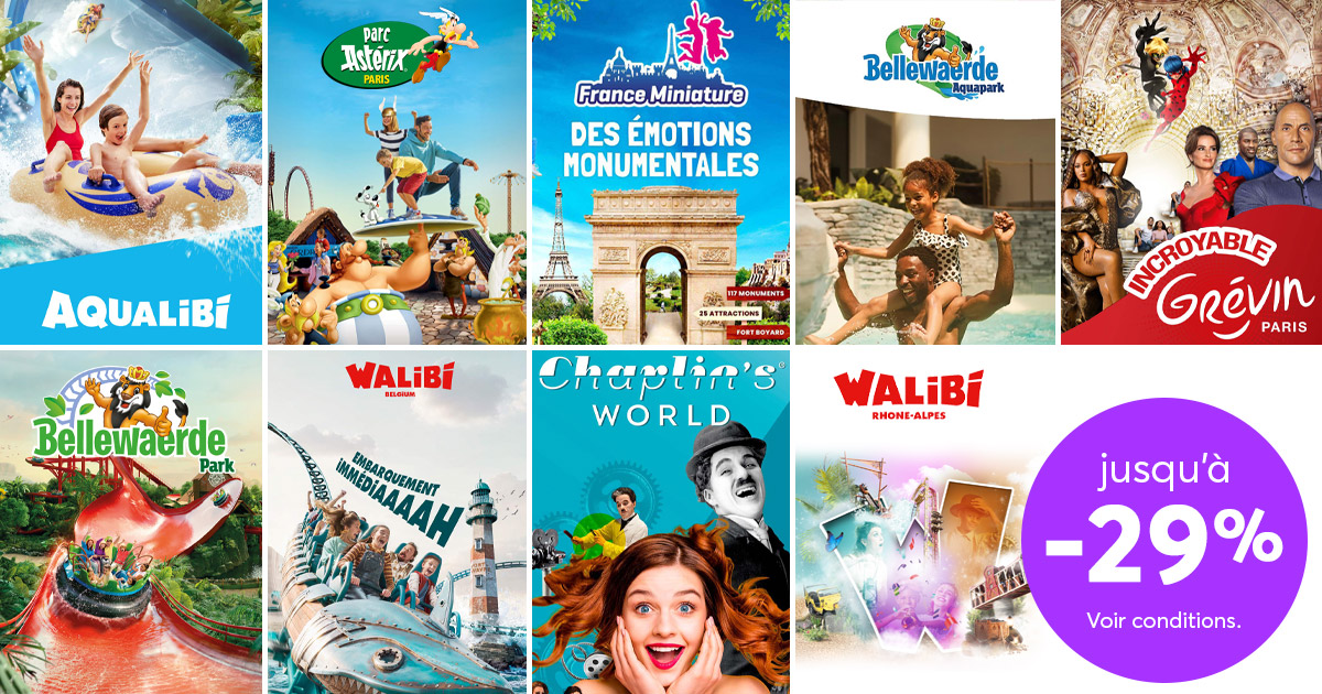 TicketmasterFR's tweet image. #BONPLAN
Jusqu'à -29% sur une sélection de parcs en ce moment ! Profitez-en vite 🎢🎡🎠🏰🌊
🎟️ bit.ly/3J1oM1L