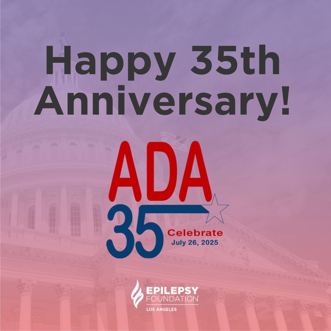 EpilepsyFdnLA's tweet image. 35 years ago, the ADA was passed by Congress & signed into law through the hard work of people like you, partners, advocates, and primary author of the ADA, former Congressman Tony Coelho. We are grateful for the progress and will continue to seek its full promise. ๐