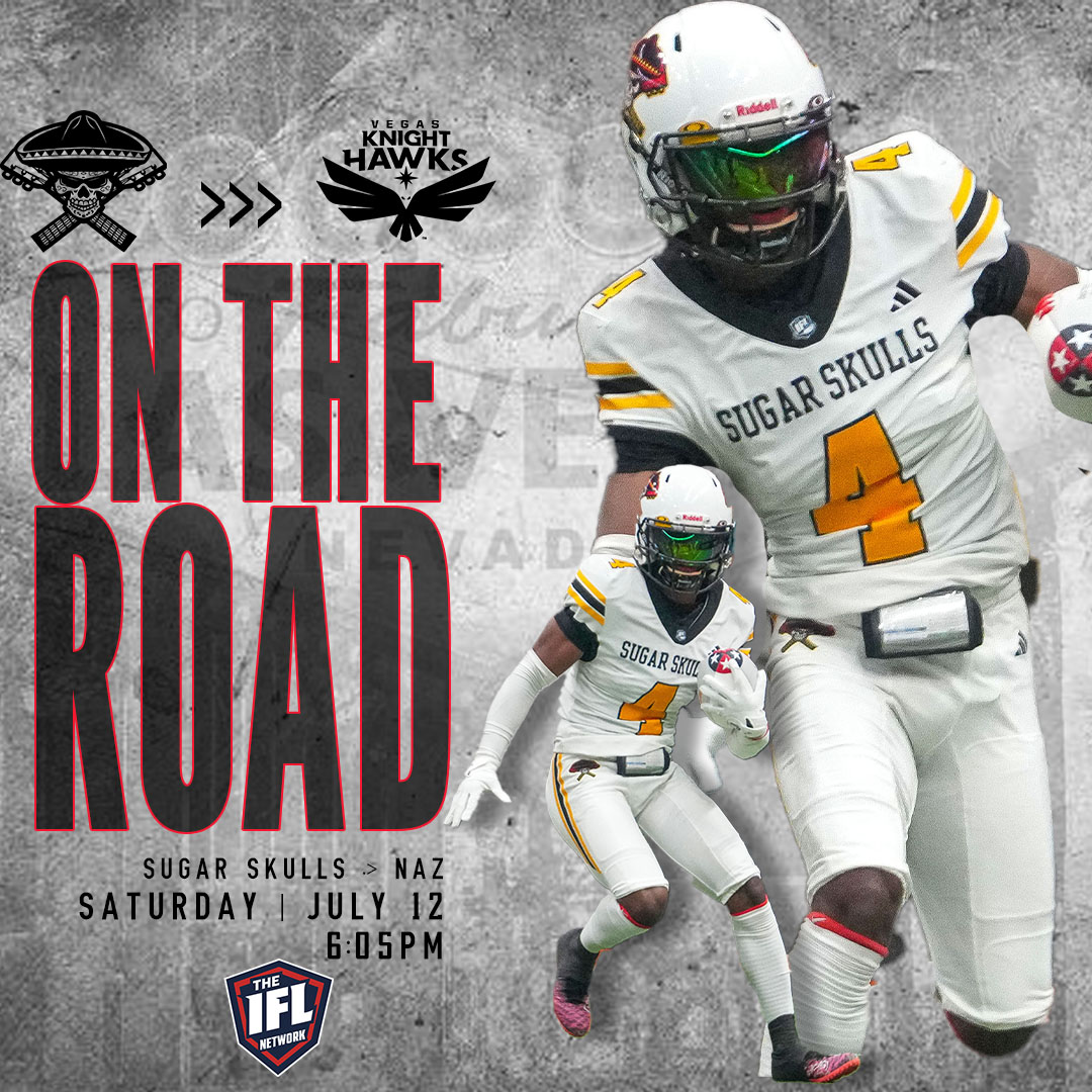 💀𝐆 𝐀 𝐌 𝐄  𝐃 𝐀 𝐘💀
The Sugar Skulls are on the road tonight taking on the Vegas Knight Hawks.
Kick off at 6:05pm.

Watch live: iflnetwork.com 

 #sugarskulls #IndoorWar