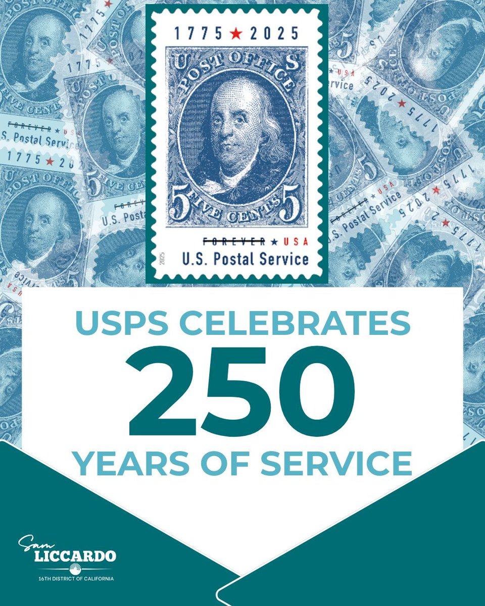 RepLiccardo's tweet image. For 250 years, the U.S. Postal Service has connected every corner of America. Thank you to our postal workers and letter carriers who are the lifeblood of USPS—today, and everyday, we are grateful for your dedicated service to our community.