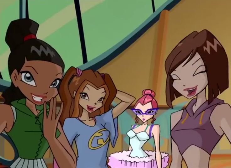 enchntixstella's tweet image. plate of corn remark: i like that katy is wearing this oversized shirt because it’s sooo unusual to see winx characters with tops that are not form-fitting