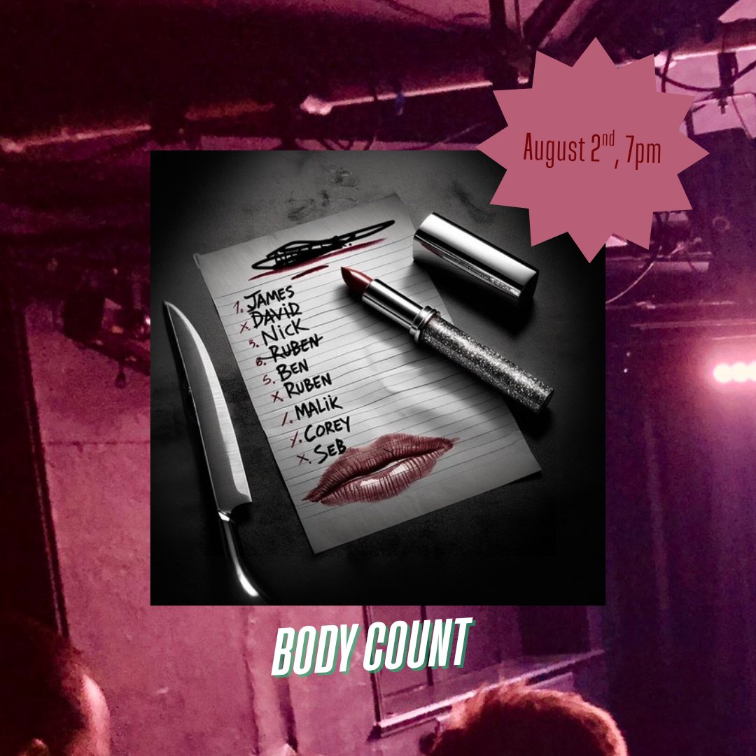 draytonarmsSW5's tweet image. She’s not racking up a body count, she’s burying one.
BODY COUNT asks: what happens when women stop trying to be wanted…& start wanting revenge?
A darkly funny feminist thriller. No glitter. Just guts🩸
Aug 2
DRAYTON ARMS THEATRE EDINBURGH PREVIEWS
🎟 f.mtr.cool/nhdmgivmji