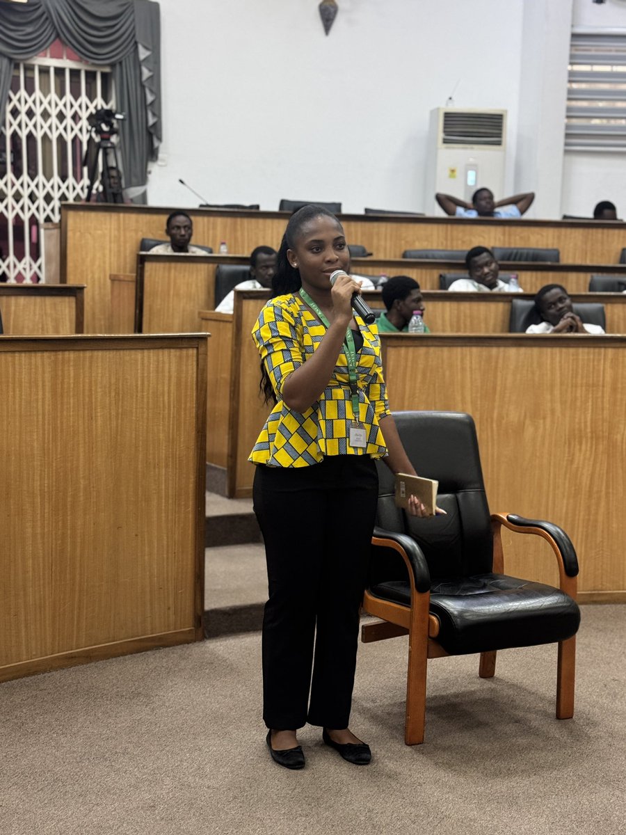 theknustgazette's tweet image. โผ๏ธAn Official Information โผ๏ธ
Miss Stephanie Akosua Asiedu has confidently appeared before the vetting panel to be screened for the office of SRC General Secretary. With poise and purpose, she presents her vision to serve, represent, and amplify the student voice across KNUST.โฆ
