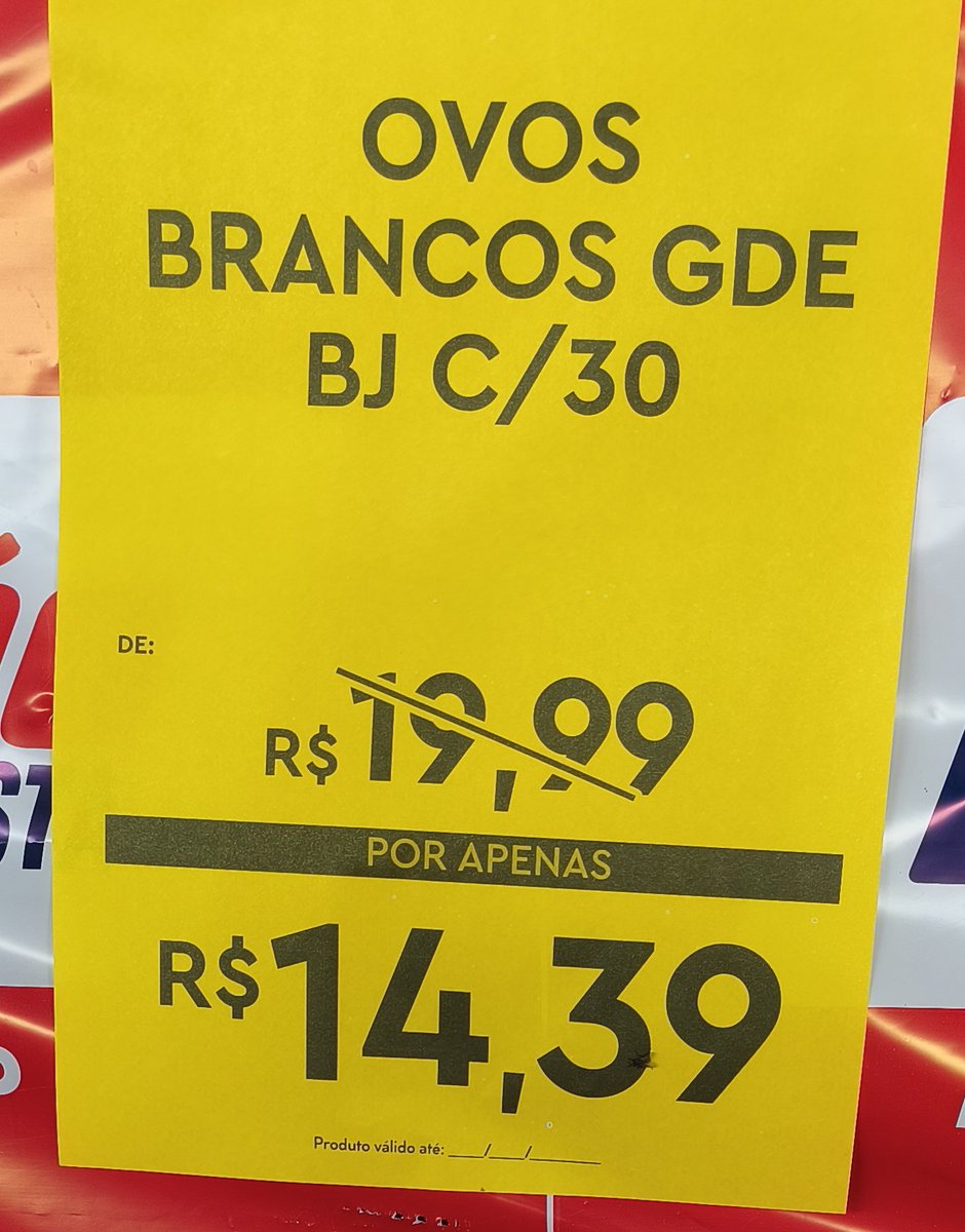 diegodeabreu's tweet image. Aqui em Santa Catarina o Arroz, Ovo e carne na promoção!
Não é bandeja de 20 ovos. São 30 ovos por menos de R$15. Arroz R$2,99. Fraldinha (Vazio) R$29.