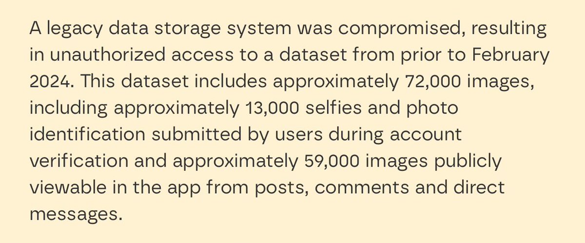 I'm seeing a whole lot of posts blaming that egregious Tea app data leak on vibe coding

I don't think vibe coding was involved at all: the statement from Tea says the leak involved "a legacy data storage system" from February 2024 - vibe coding wasn't really happening back then