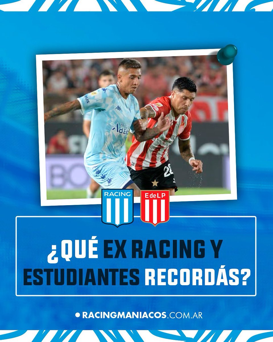 RacingManiacos's tweet image. #HoyJuegaRacing 🎓💙🙌
¿Qué ex jugadores de #Racing y #Estudiantes recordás que hayan jugado en ambos clubes? 👀