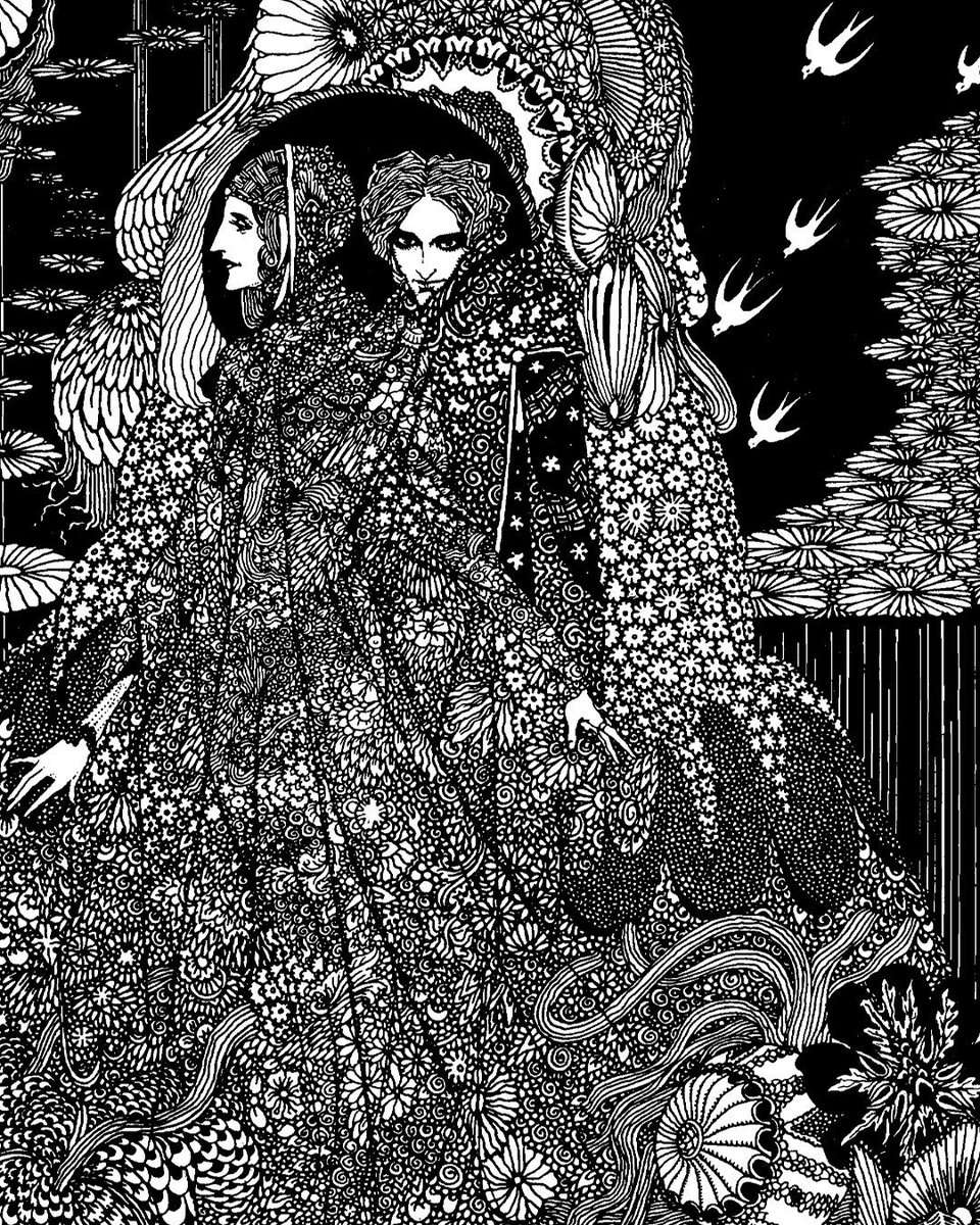 dreamerbook's tweet image. Edgar Allen Poe's 'Tales of Mystery and Imagination' illustrated by Harry Clarke, 1919
#HarryClarke #illustration #gothic