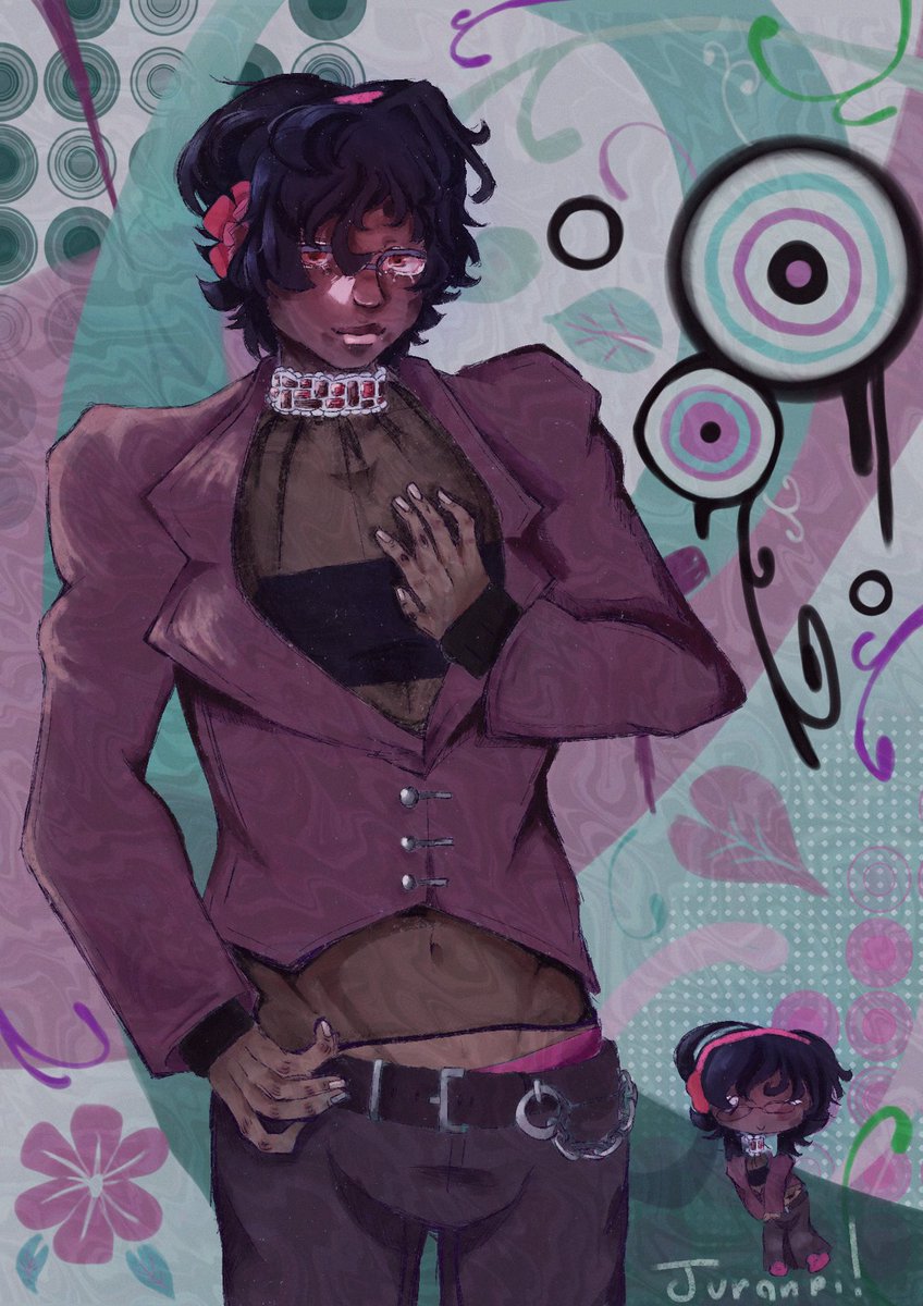sillybfdi's tweet image. 48 HOURS. I DID ITTT!!!! (i made the bg btw :3)
my (other) p5 oc! silvana pipistrello. he’s so nice and polite, even a little therapeutic.. is he a mafioso?.. well, yes, but he’s not using you or anything, he promises! and who are you to NOT believe him? :)