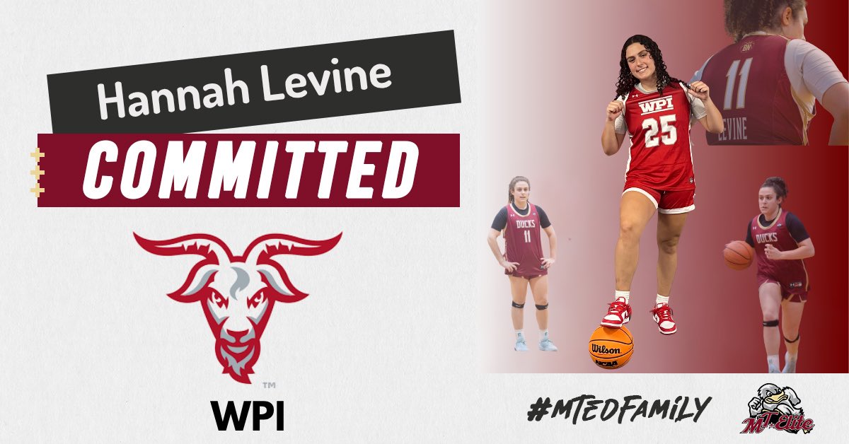 MTEliteDucks's tweet image. Congratulations to Ducks UA Rise Jade’s Hannah Levine (Needham) on her commitment to WPI. Hannah is a complete player. A versatile scorer & defender, as well as a top notch competitor. Hannah is ready for the next level & we can’t wait to watch! #MTEDFamily #Committed #RollGoats