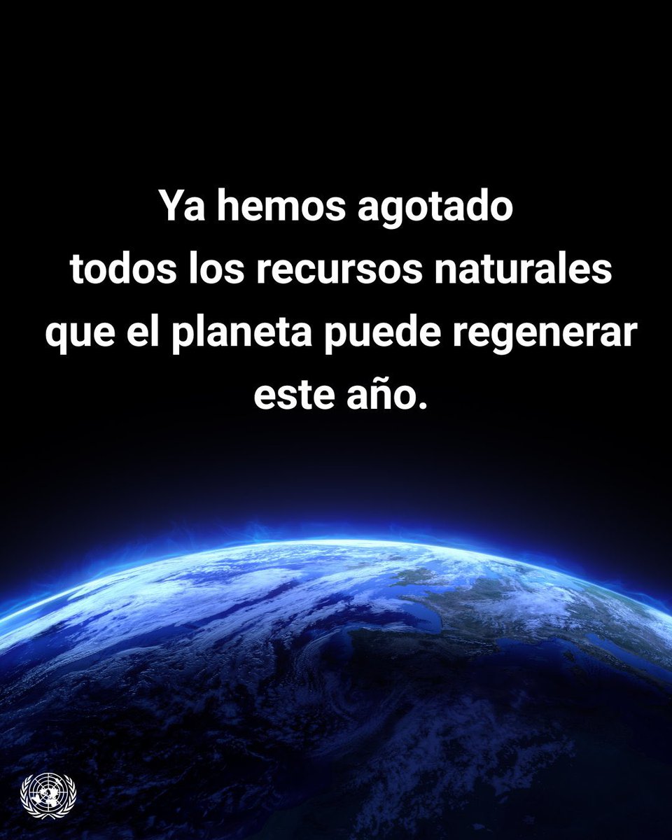 onucolombia's tweet image. Desde el 24 de julio, entramos en “sobregiro” con la Tierra.
#ActúaAhora por un 🌎 más sostenible:
Compra de segunda mano o en comercios locales
Evita el desperdicio de alimentos
Camina, usa la bici o el transporte público
Usa artículos reutilizables
un.org/es/actnow