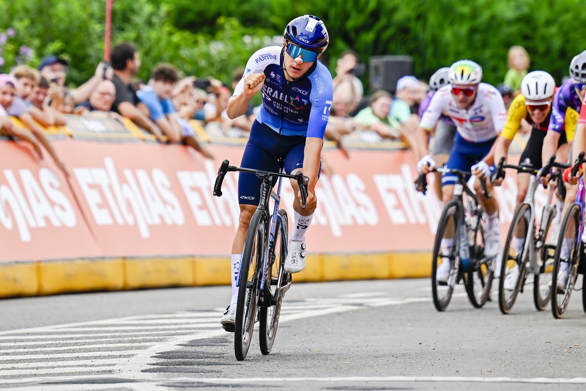 IsraelPremTech's tweet image. Nice and 𝙎𝙩𝙧𝙤𝙣𝙜 💪
A fifth victory of @corbin_strong’s career!
📷 @SprintCycling
🇧🇪 #TourDeWallonie #YallaIPT #FactorRacing