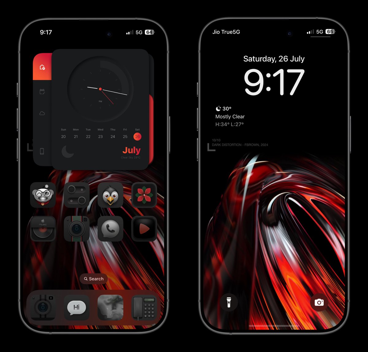 HasijaPrince's tweet image. Masterpiece 🐦‍🔥

Dark Distortion Wallpaper pack
Cards widget pack @21MaRcO12 
Matte black icons @coburn67_94 

🍎